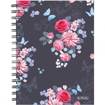 Блокнот HERLITZ LADYLIKE FLOWERS, A5, 100 листов, клетка