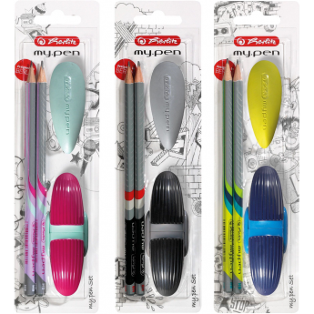 Набор HERLITZ MY.PEN (2 черногрифельных карандаша, ластик, точилка), блистер