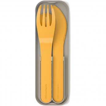 Набор из 3 столовых приборов в футляре HERLITZ MONBENTO MB POCKET COLOR, горчичный