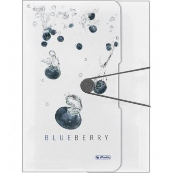Папка с резинкой HERLITZ FRESH FRUIT, А4 Черника