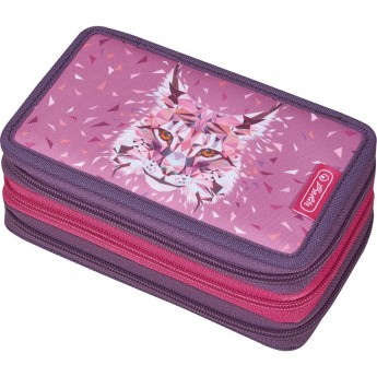 Пенал HERLITZ LYNX, 3 молнии, 31 предмет